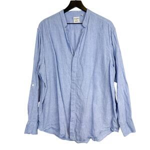 Murano Baird McNutt 100% Linen Button Down VNeck Shirt Mens - 2XB